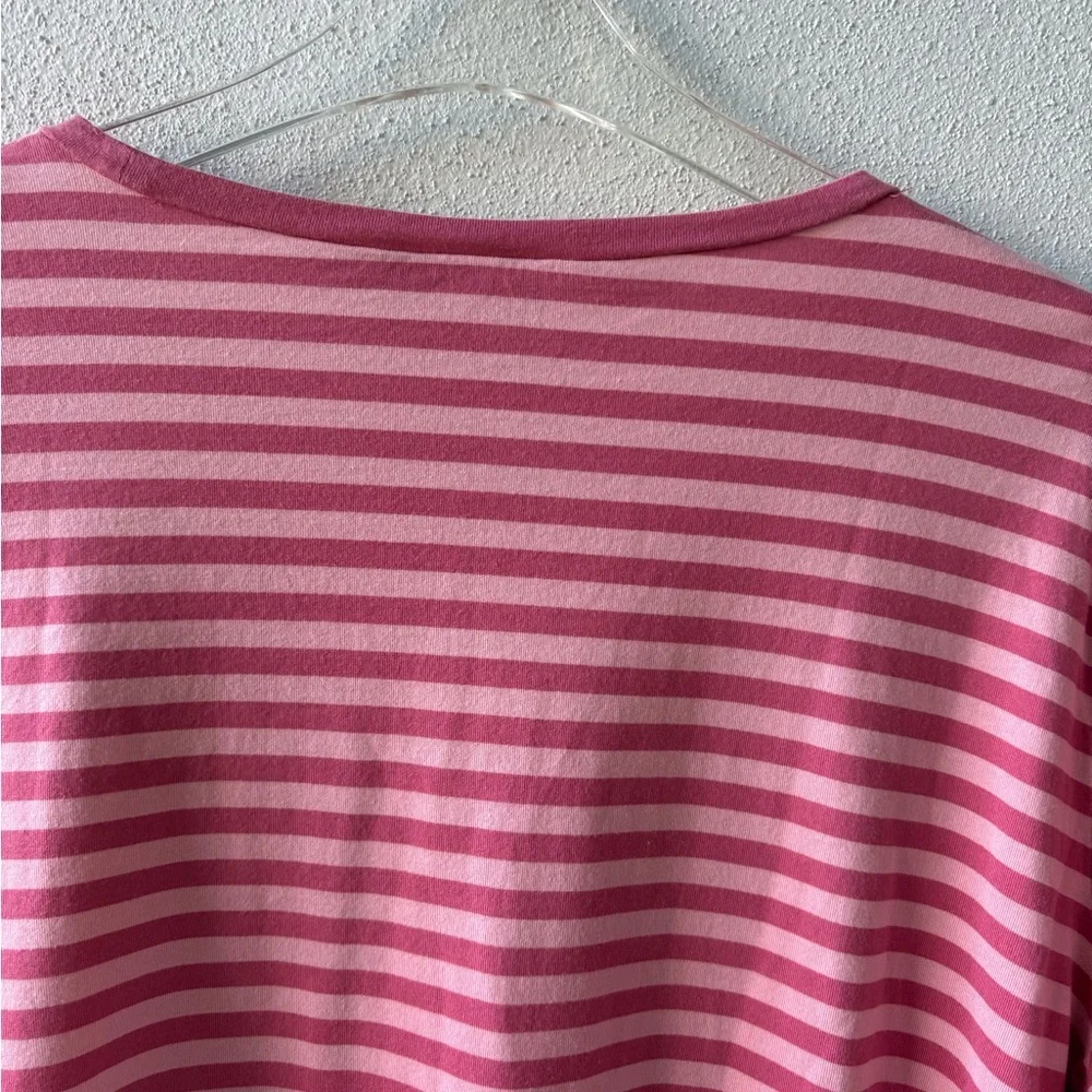 Talbots‎ Petite 3X Long Sleeve Stripe Pink Tee Casual Cotton Classic Comfy Soft